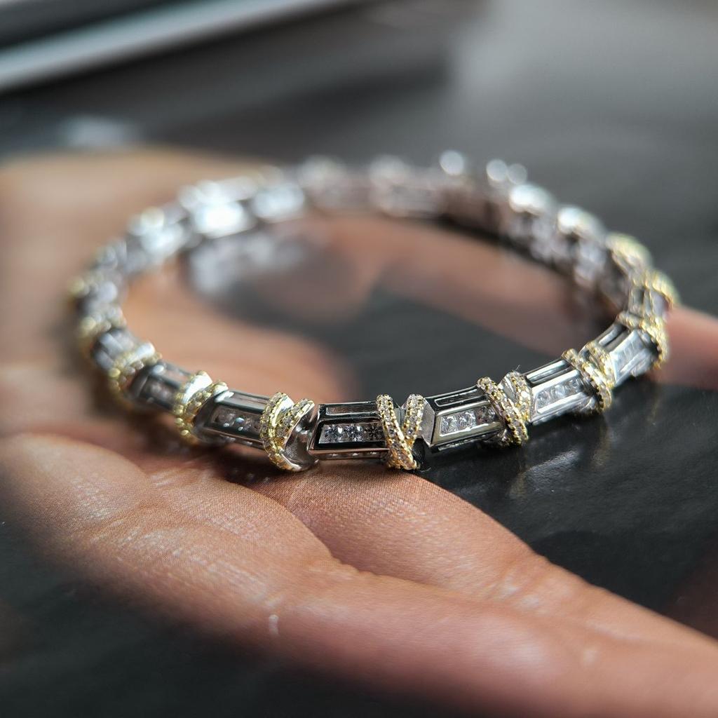 Silberarmband mit Zirkonia, Gewicht des Artikels 16,36 g (2197997)