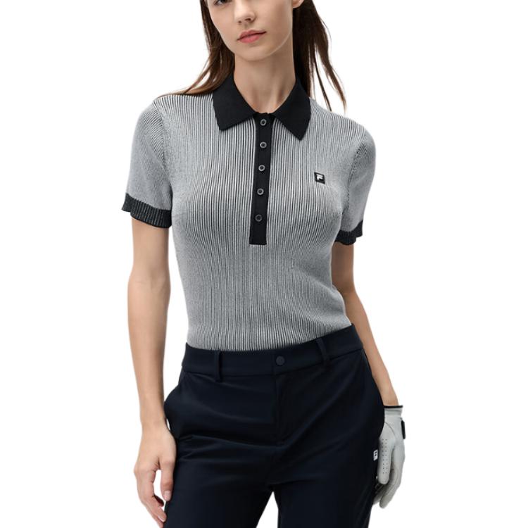 Fila Golf Series Color Block Polo Shirt Women Tops Legendary-Blue A11W435403F-NV