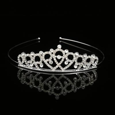 Prinzessin Strass Kinder Krone Legierung Stirnband Mädchen Tanz Dreidimensionale Baby Geburtstag Band Diamant Haar Zubehör