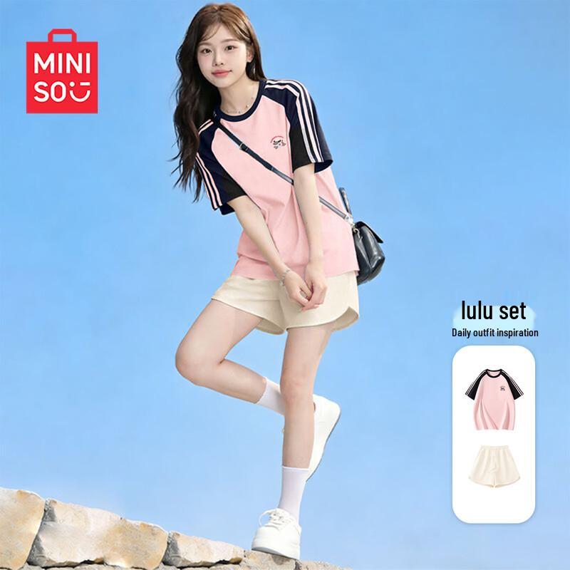 MINISO Women's Summer Short Sleeve Sportswear Set