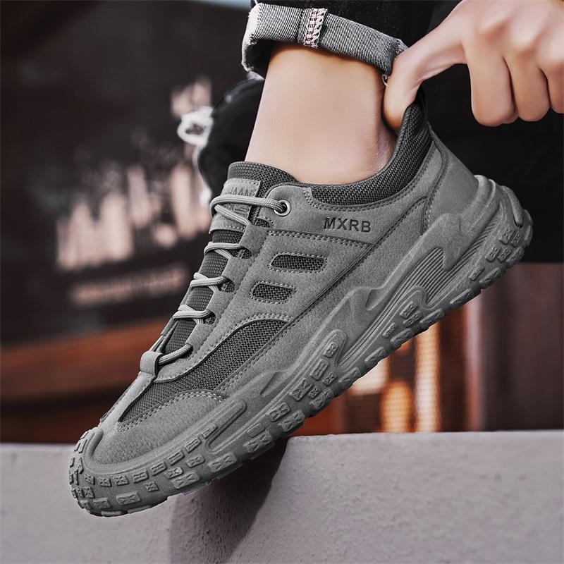 New Thick Soled Comfortable Trendy Fashion Personalized Casual Low Cut Mesh Breathable Versatile Work Men's Shoes