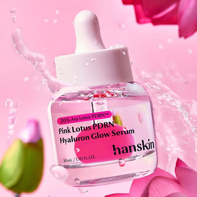 Hanskin Pink Lotus PDRN Hyaluron Glow Serum 30ml