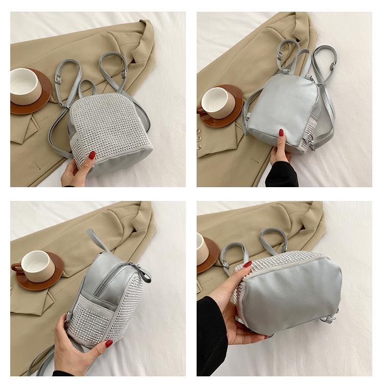 Trendy Women's Diamond-Studded Convertible Backpack 2023 - Celebrity-Inspired, Spacious, and Stylish.