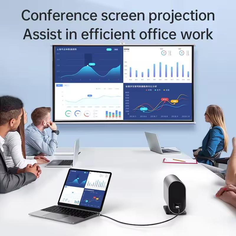 USB C To HDMI-compatible Cable 4K 60Hz 30Hz USB Type C To HDTV 2.1 Thunderbolt 3/4 Cable Adapter for iPhone 16/15 MacBook Huawei