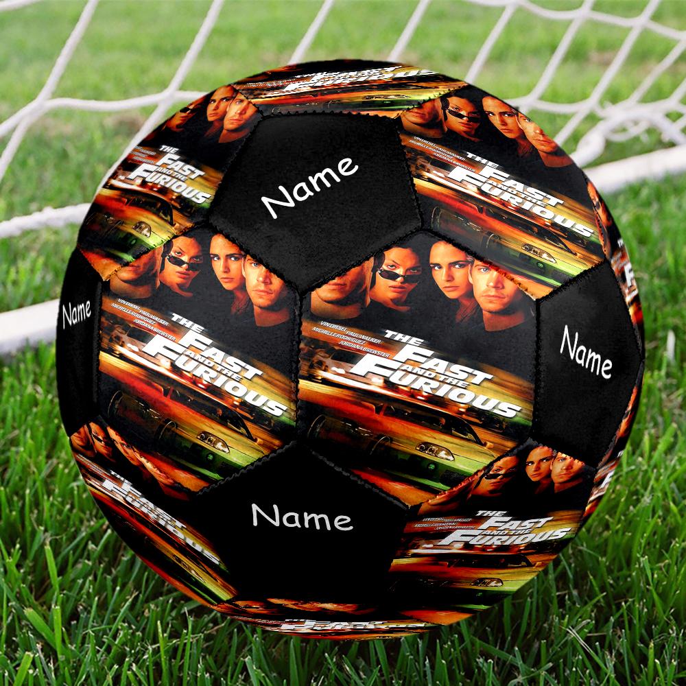 Custom Name Fast & Furious Theme Size 5 Soccer Ball, Suitable for Both Indoor and Outdoor Matches, a Gift Suitable for Everyone.