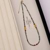 Chinese Minimalist Colorful Beads & Natural Stone Clavicle Chain for Women