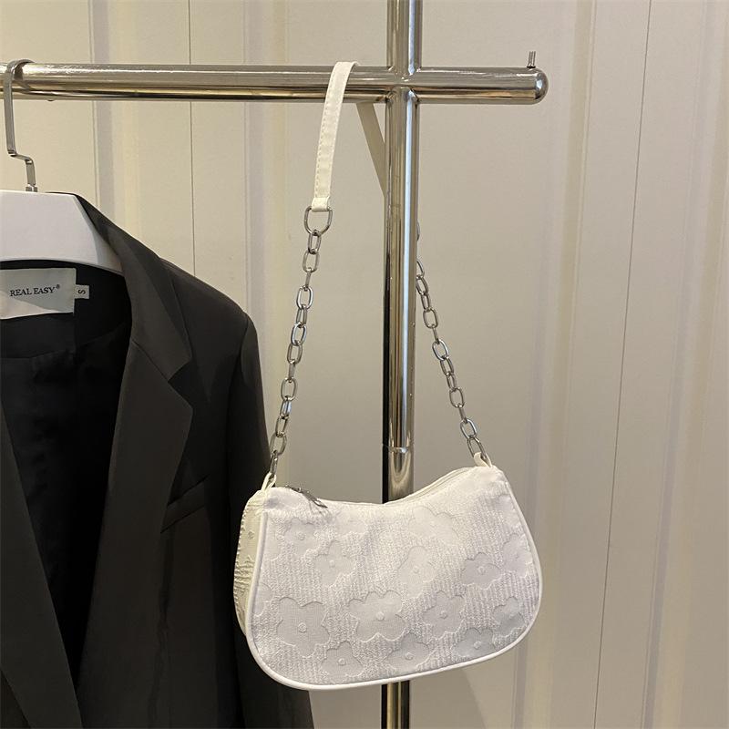Temperament Gentle Chain Underarm Bag Women's New Simple Small Square Bag Fashion Temperament Shoulder Bag Women
