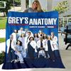 1 stk Teppe Grey's Anatomy Trykkdesign, Lett Teppe for Sofa, Seng - Mykt og Varmt, Gave for Alle Årstider som Jul, Halloween