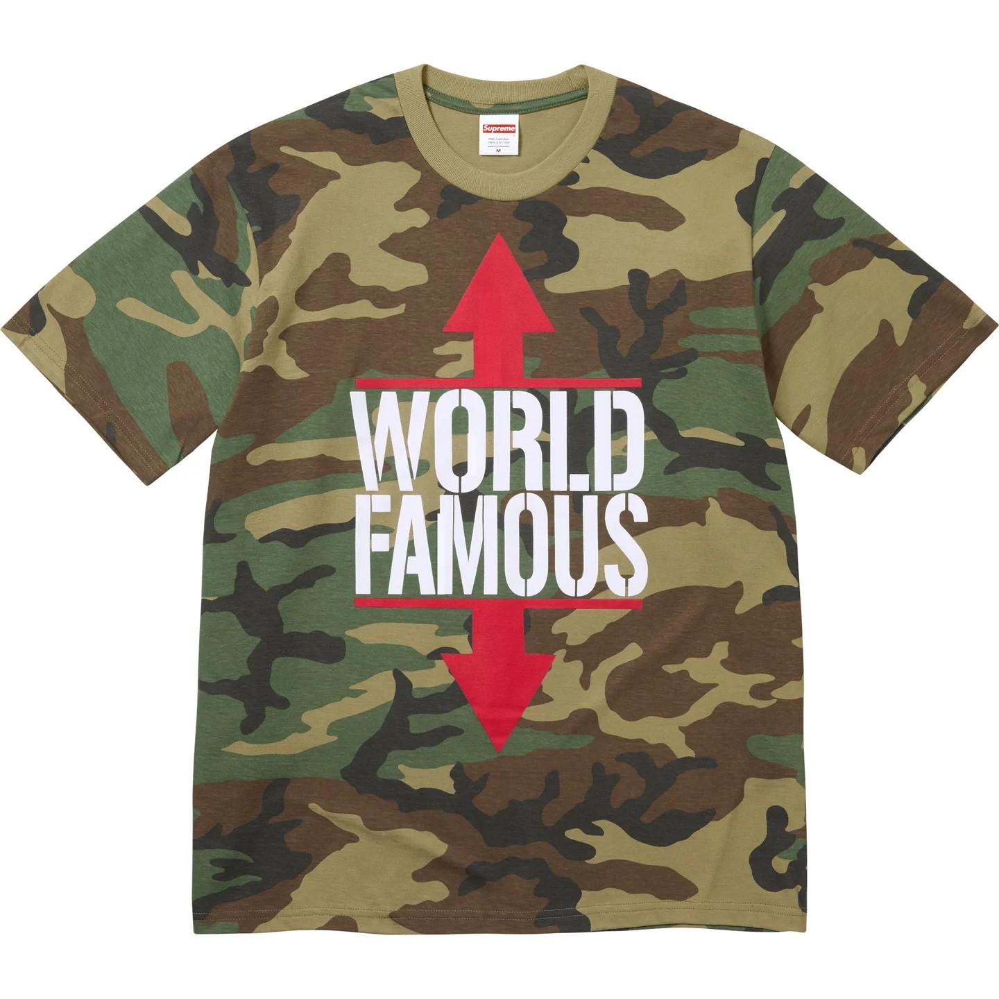 769979 Supreme World Famous Tee Woodland Camo XXL
