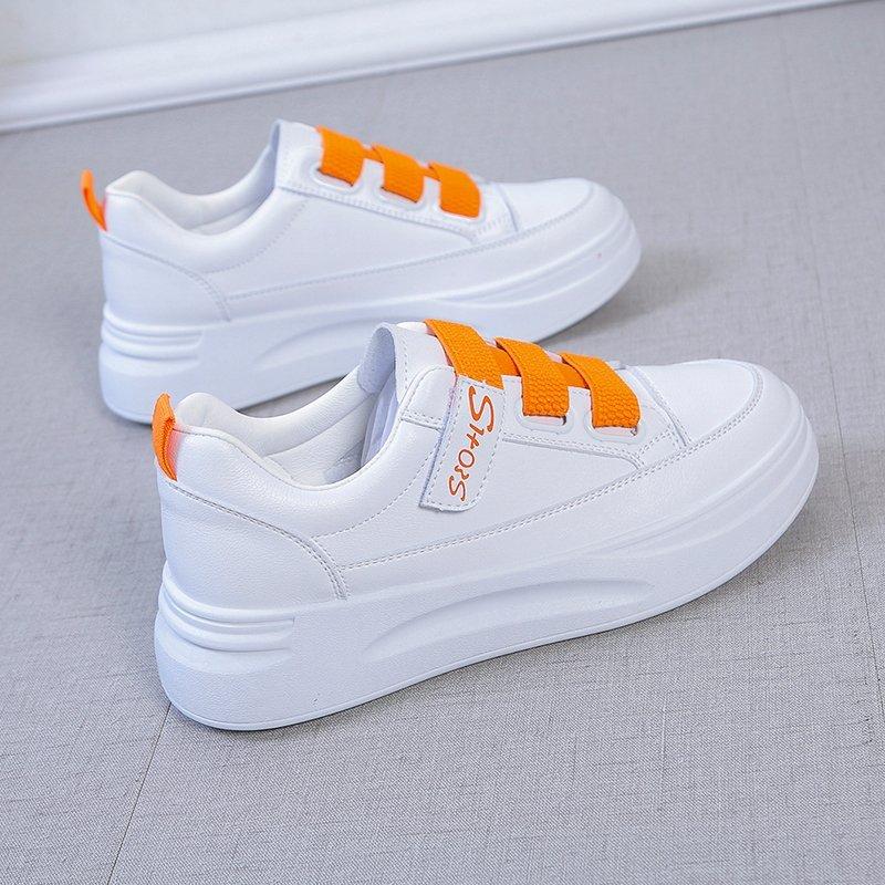 Velcro White Shoes Women  White Sports Shoes Women 'S Shoes Casual Lace -Up Women 'S Shoes Women 'S Vulcanized Shoes Tennis