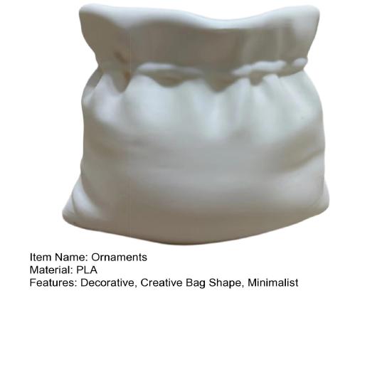 3D Printed Succulents Pots, Creative Cloth Bag Shape Flower Pots for Indoor Plants, Multi-Purpose Desktop Storage Holder, Minimalist Plant Pots Home