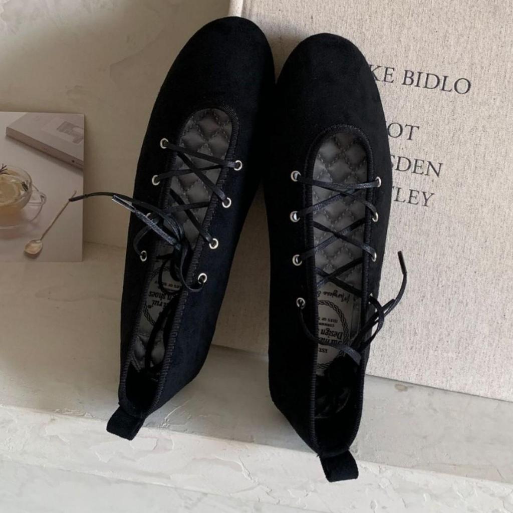 Spot 2025 Damen Schnür-Ballerinas - Vielseitige Schuhe aus weichem Leder