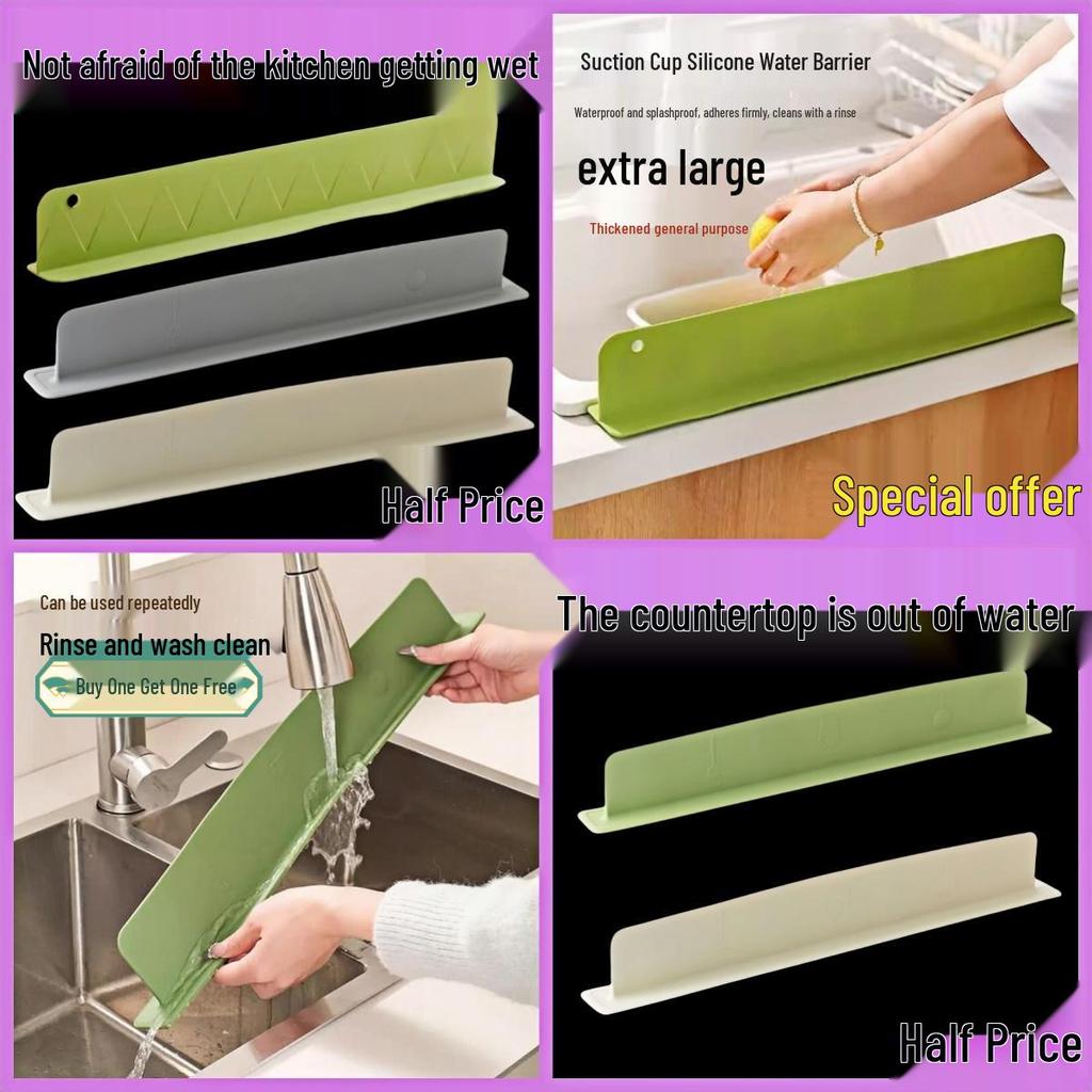 Silicone Splash Guard for Kitchen Sink and Countertop