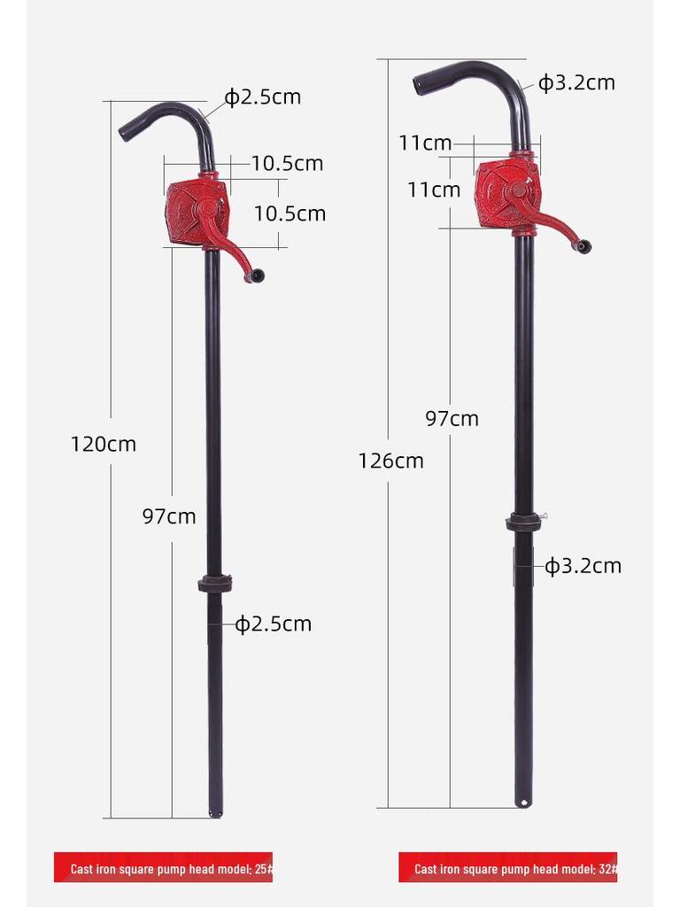 Multi-Purpose Cast Iron Manual Oil Pump - Hand-Operated Drum-Mounted Extractor