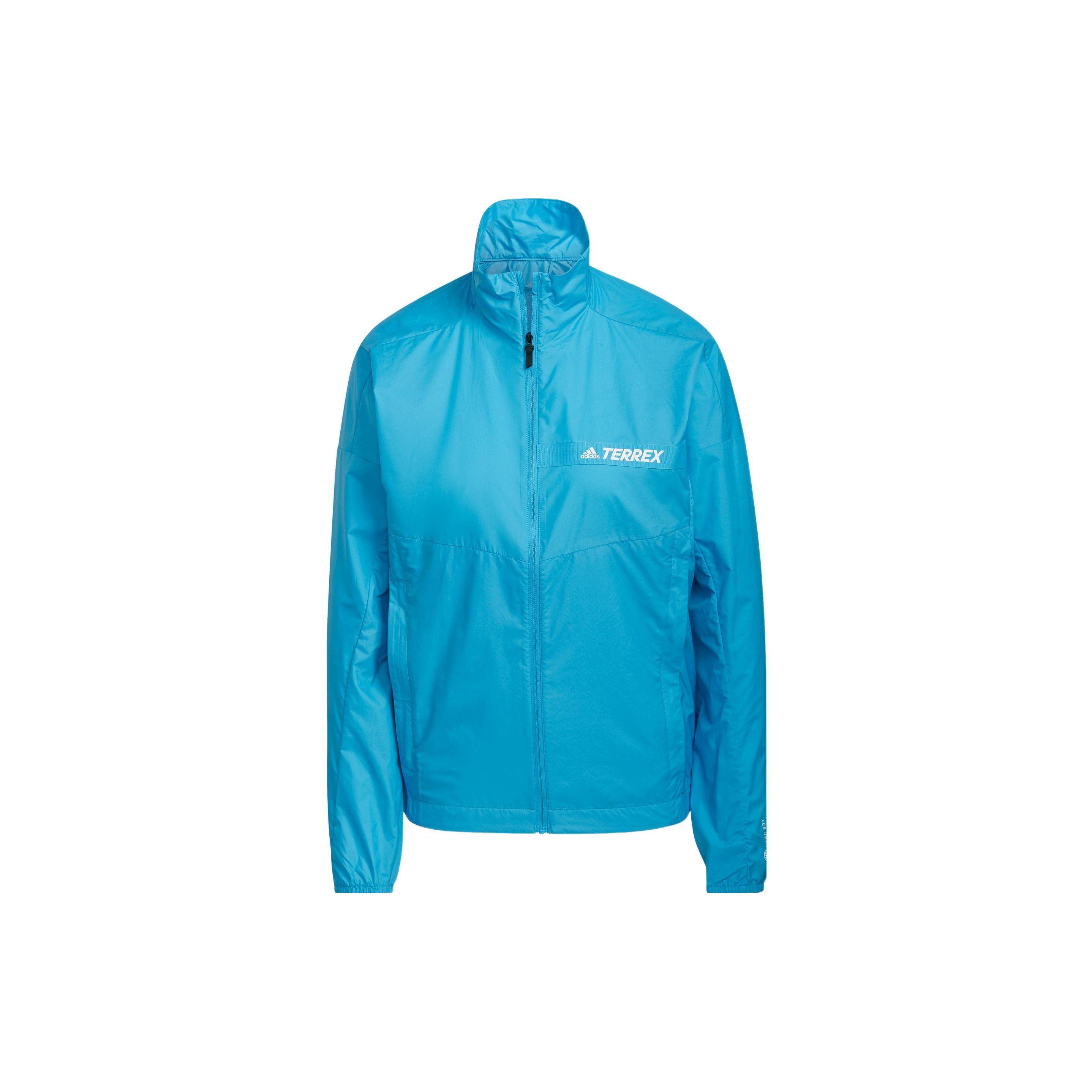 

Adidas Terrex W Mt Wind Jacket Casual Breathable Stand Collar Solid Color Sports Jacket Women jackets Sky-Blue H53407 S