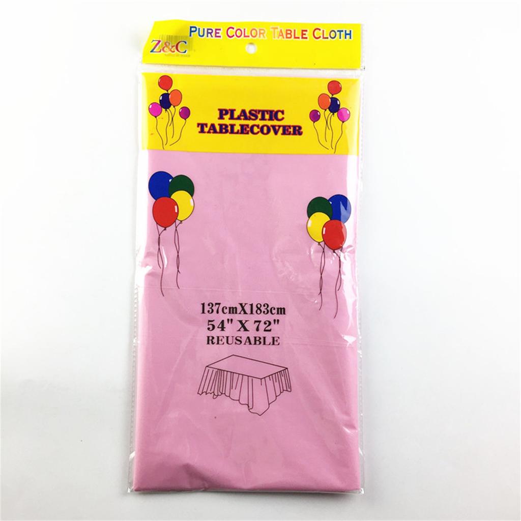 Leakproof Plastic Table Covers 10Pcs/pack 54x72Inch Decorative Tablecloths Disposable Table Cloth for Daily Parties