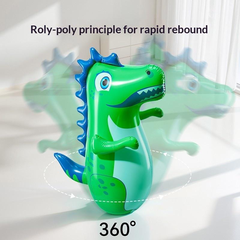 Dinosaur Inflatable Tumbler Toy Soft Safe PVC Bounce Back Design for Kids Indoor Outdoor Play Birthday Gift
