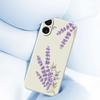 For iPhone 17 Case Lavender Pattern Printing Straight Edge TPU Phone Back Cover