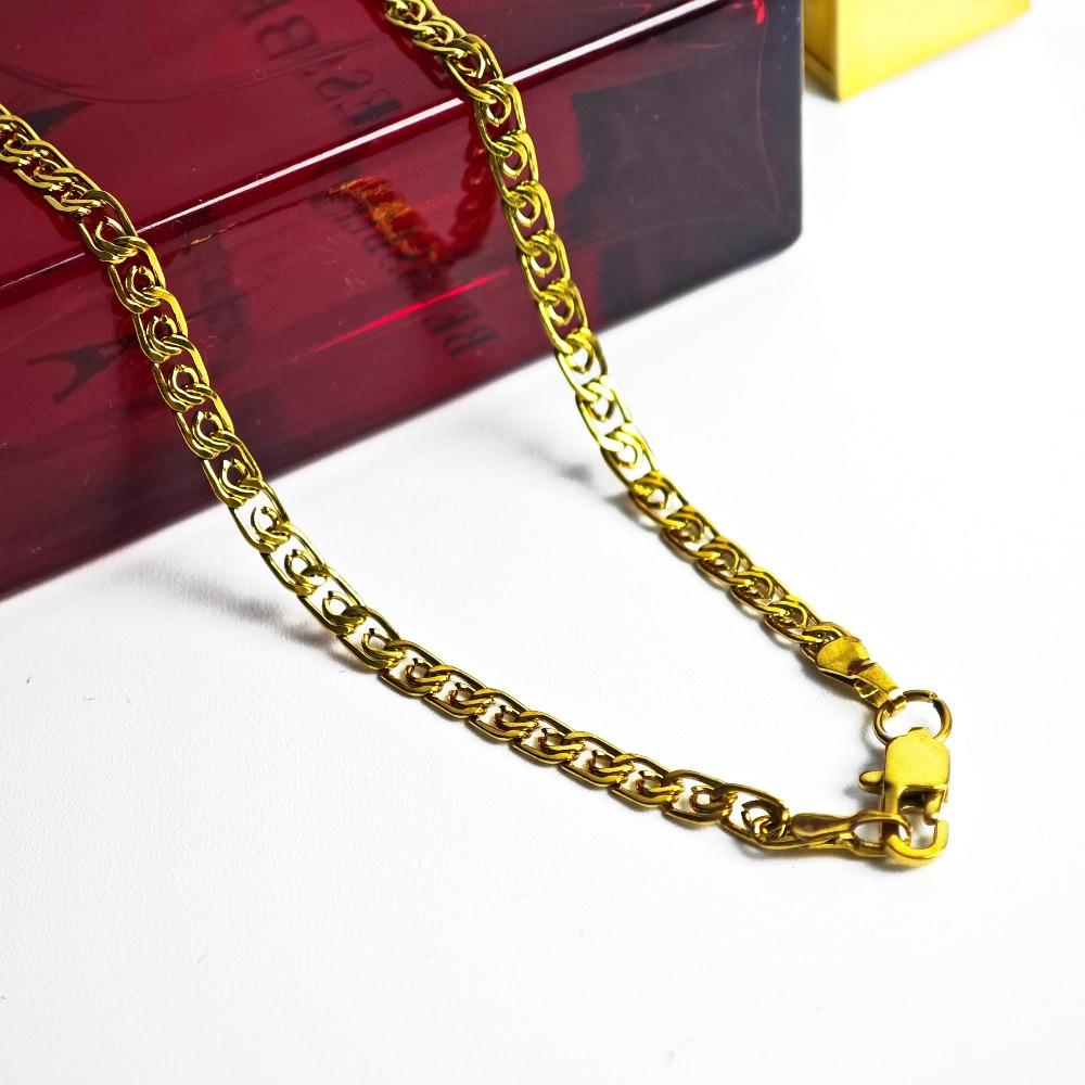 Rose Gold/gold Color Plain Chain for Women's Daily Jewelry
