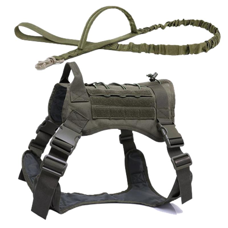 Tactisch Militair Vest voor Huisdieren Buiten Trainingsvest Hondentuig en Lijn Set Met Halsband Voor Middelgrote Grote Honden Duitse Herder