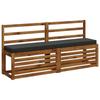 2 piece Bench Cushions VUGHT 2 pcs 100percent  Polyester Anthracite