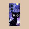Luna Moon Cat Mobile Phone Case for OPPO Reno 14 13 12 11 10 9 8 7 6 5 F T Pro 5G Colorful Printing Cover Cover Pretty Luxury