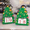 Christmas Calendar Wood Design Festival Table Decoration Countdown Calendar with Numbered Days