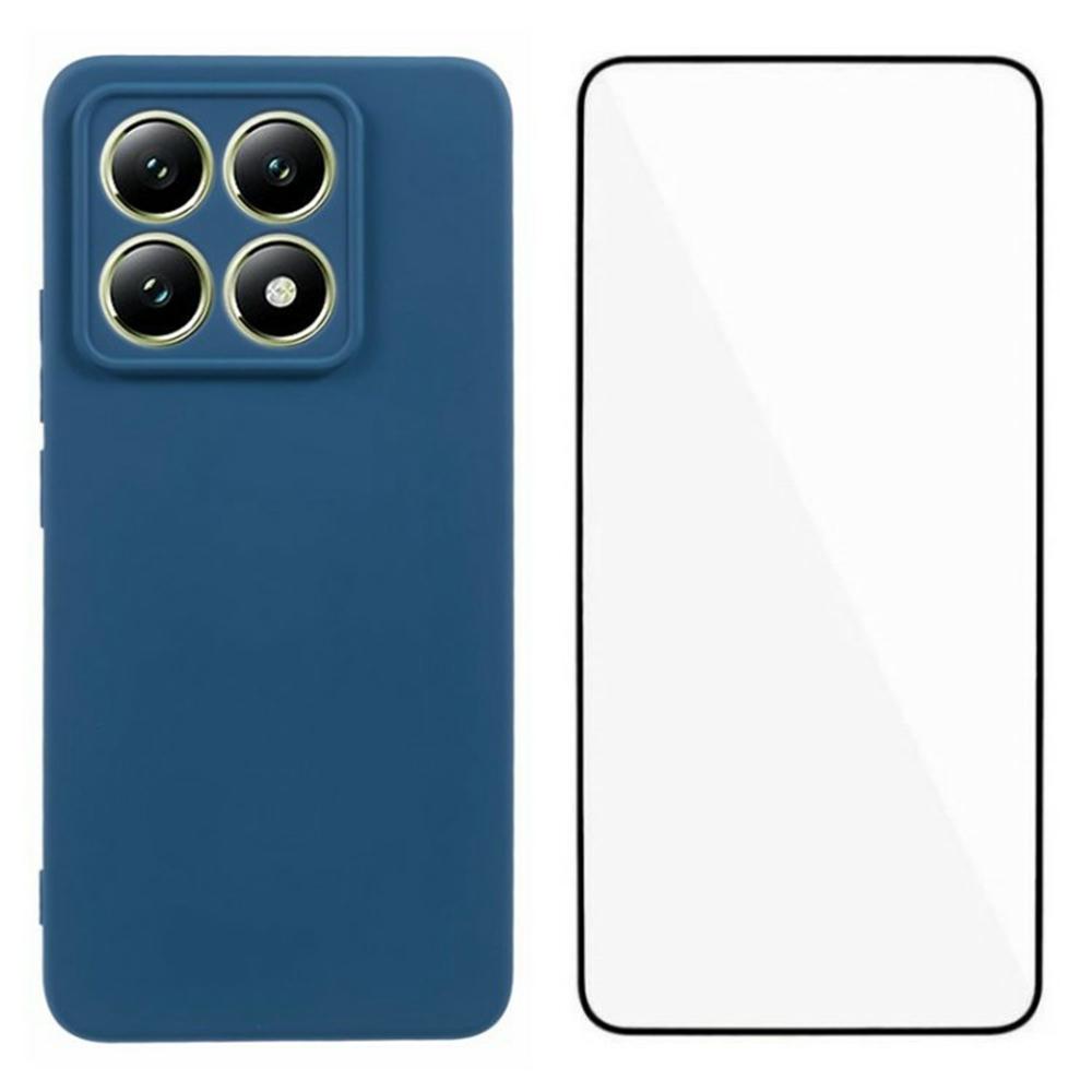 WANLONFENG RB2 Series for Xiaomi 14T Pro Case Soft TPU Phone Cover with Screen Protector