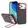 Applicable apple 16/15/14 pm mobile phone case magnetic suction hardware lens frame bracket skin feeling iphone17 mobile phone case