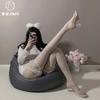 Sexy Underwear Black Stockings Female Sexy Trendy Black Knee Stockings Lace Edge Loli Ultra-thin Fishnet Socks