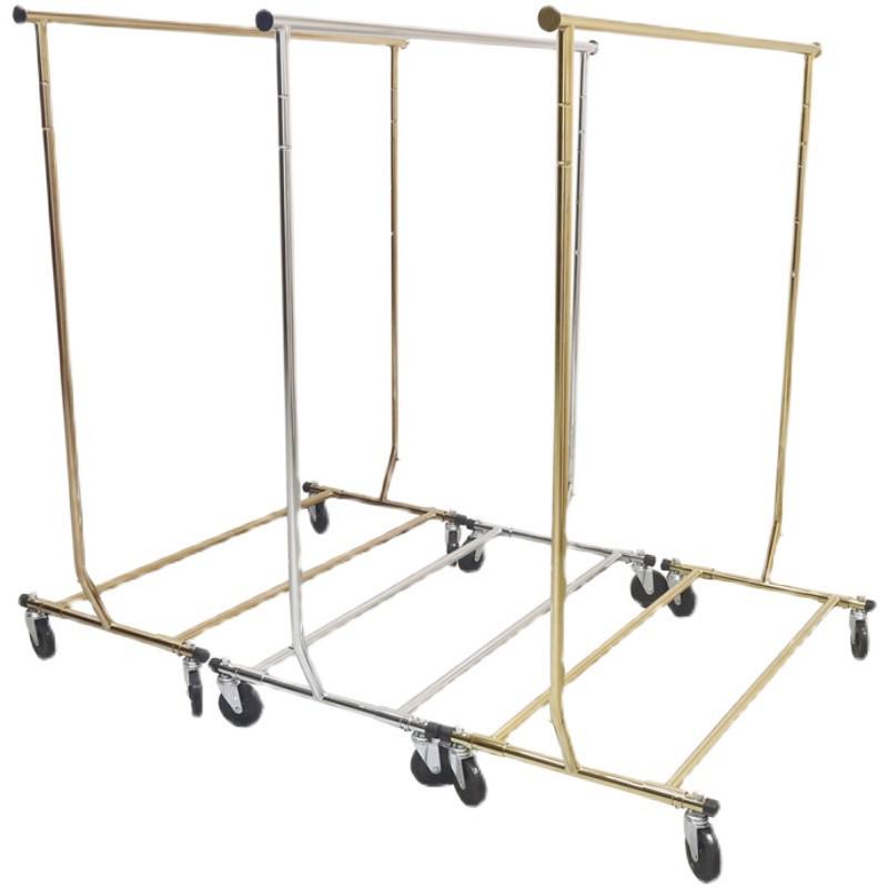 Outdoor Stainless Steel Telescopic Folding Display Stand for Clothing Store and Mall Exhibitions