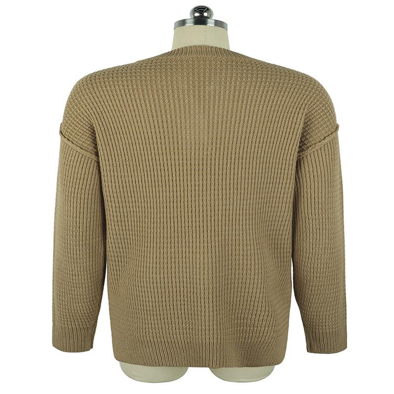 Fashion Autumn and Winter New Women's Knit Sweater Sweater Single-breasted Loose Sweater Cardigan Jacket