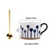 Retro Ceramic Mug with Spoon