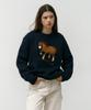 OSTKAKA Horse Jacquard Pullover Navy