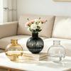 Klarer Wasserpflanzenbehälter Runder Harz-Vase, Transparenter Kugel-Blumentopf mit Jute-Glasvase für Blumenbogen, Moderner Kunststoff-Pflanztopf