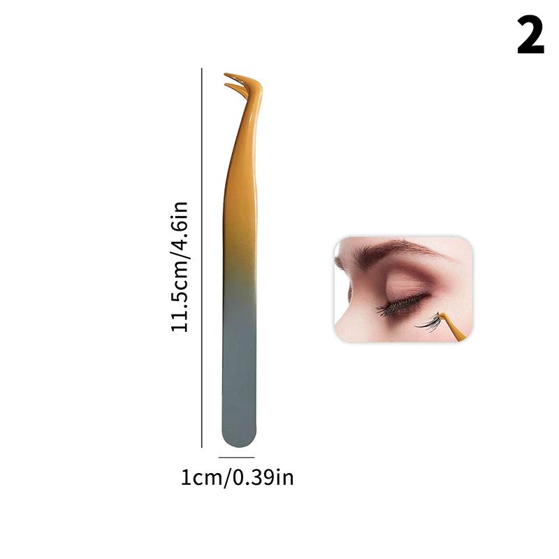 

1 шт. Пинцет для наращивания ресниц с градиентом из нержавеющей стали 3D точный зажим пинцет для ресниц инструмент для наращивания ресниц