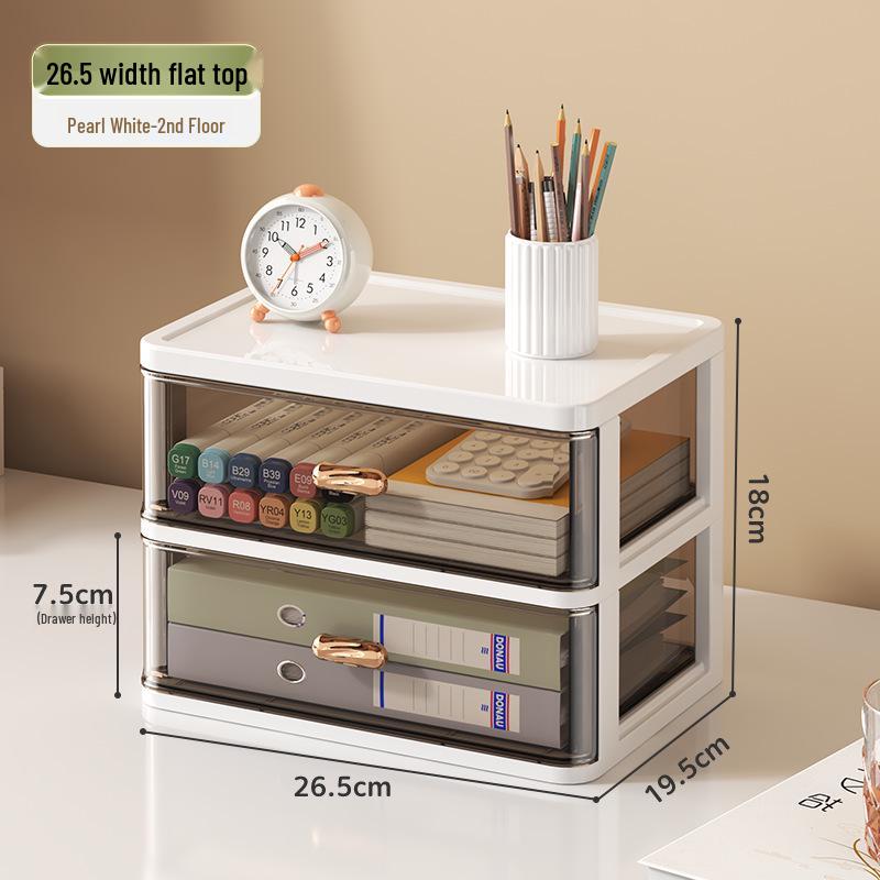 Transparent Multi-Layer Drawer Organizer for Office Desk Supplies