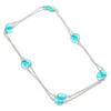 Natural Swiss Blue Topaz Gemstone 925 Sterling Silver Jewelry Necklace 18" ASN-5979