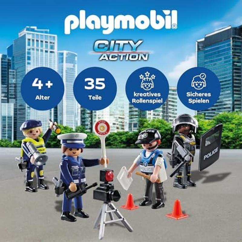 Police Station Set, Kids Toy for Boys and Girls, Action Figures with Police Car and Accessories