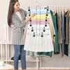 Adjustable 6 Layer Clothes Hangers with Non-Slip Clips Scarf Hangers with Clips  Shorts Jeans