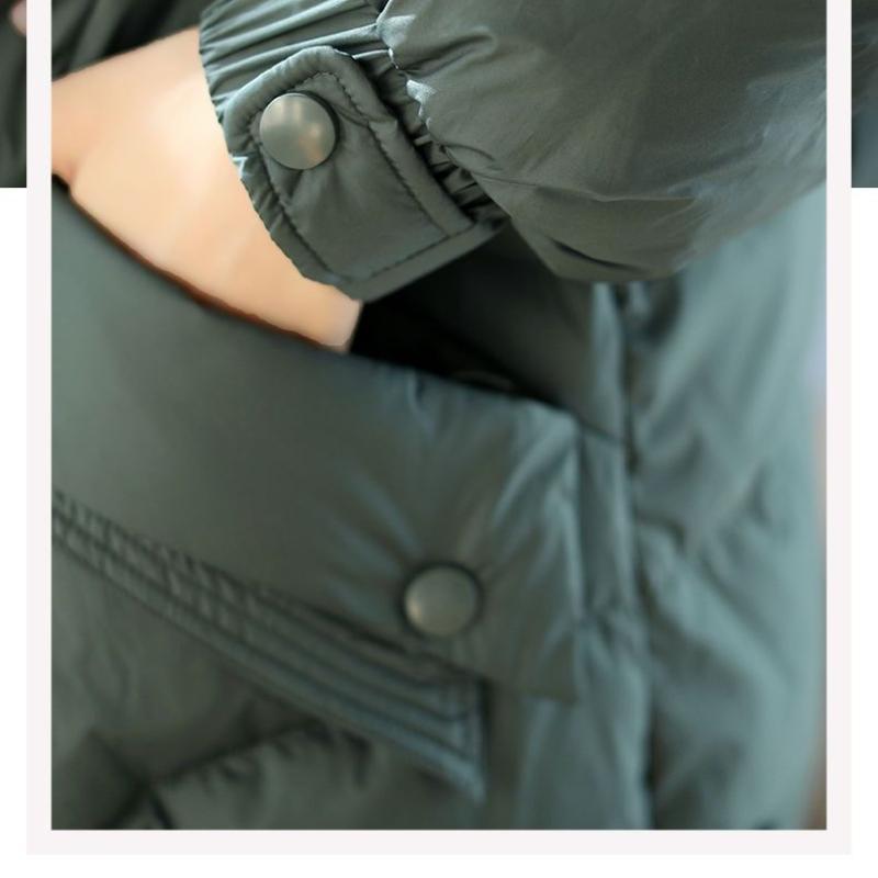 Fashionable Women's Cotton Jacket Stand Up Collar Long Sleeved Warm Winter New Korean Version Loose Splicing Contrasting Cotton Jacket