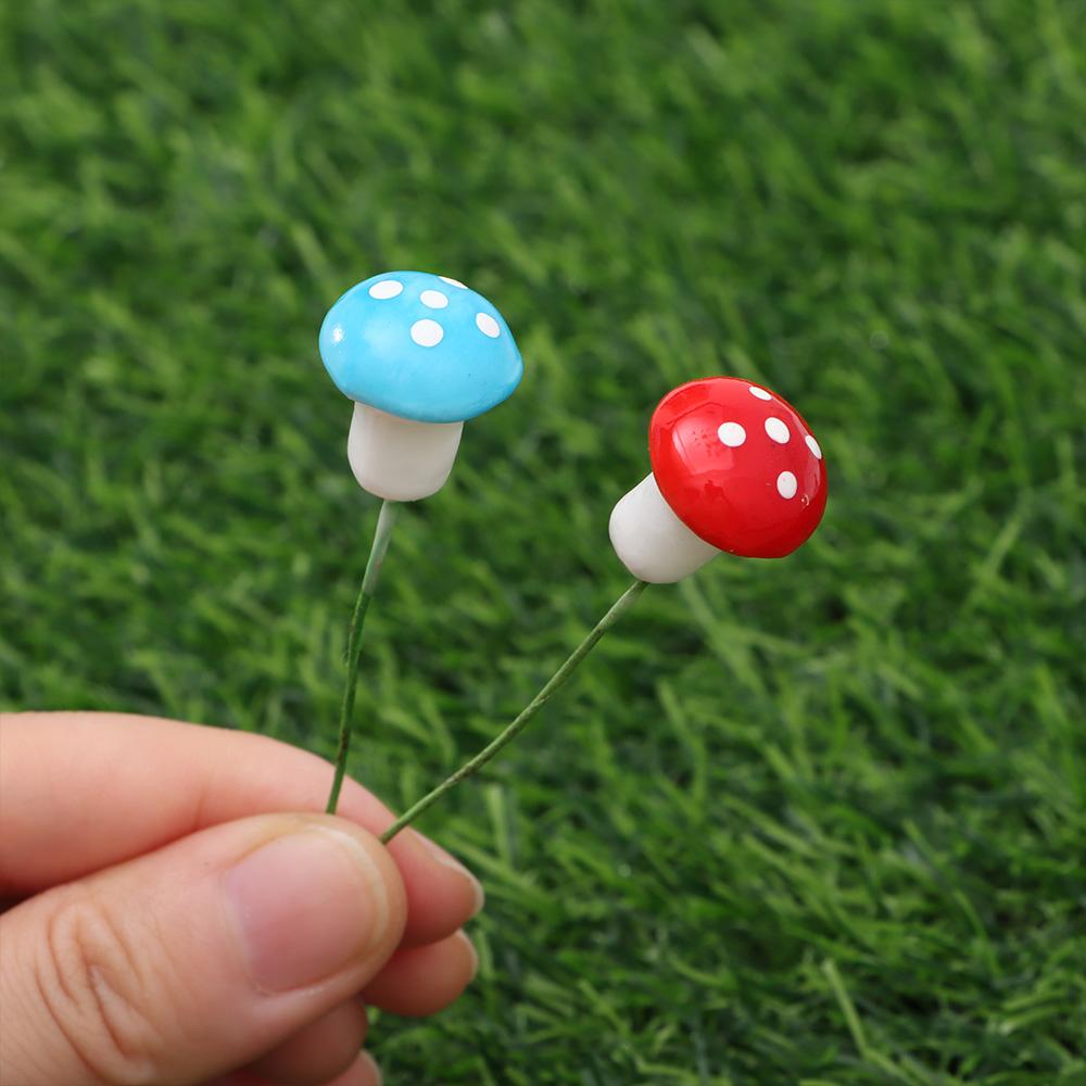 Craft Stakes Moss Decoration Artificial Foam Miniature Figurine Potted Plants Decor Mini Mushroom
