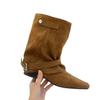 Retro Suede Khaki Short Boots for Women 2025 Autumn and Winter New Niche Design Western Pile Boots Knight Boots for Women