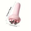 Round Roller Ball Handheld Massager, soothes abdomen, legs and arm muscles with soft vibration for full body relaxation.