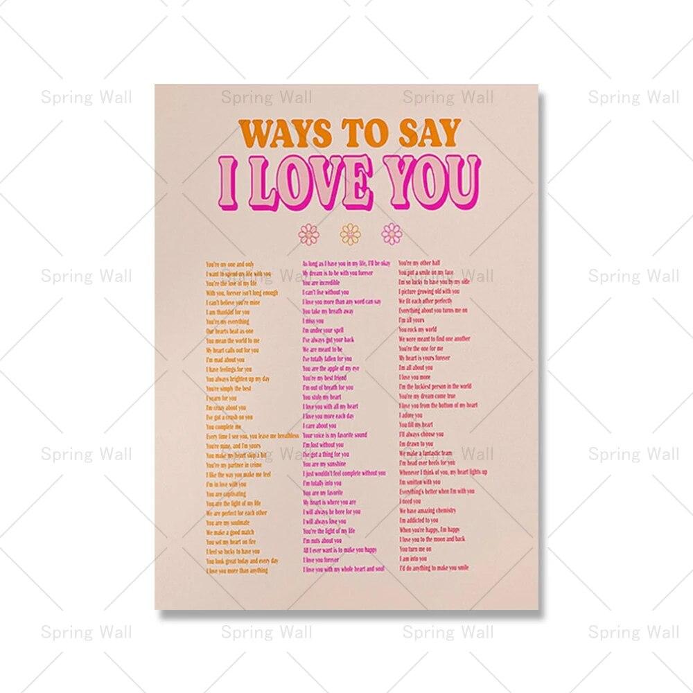 Trendy Retro Aesthetic Posters And Prints Orange Pink Preppy Y2k Quote Wall Art Canvas Painting Wall Picture For Dorm Room Decor No Frame