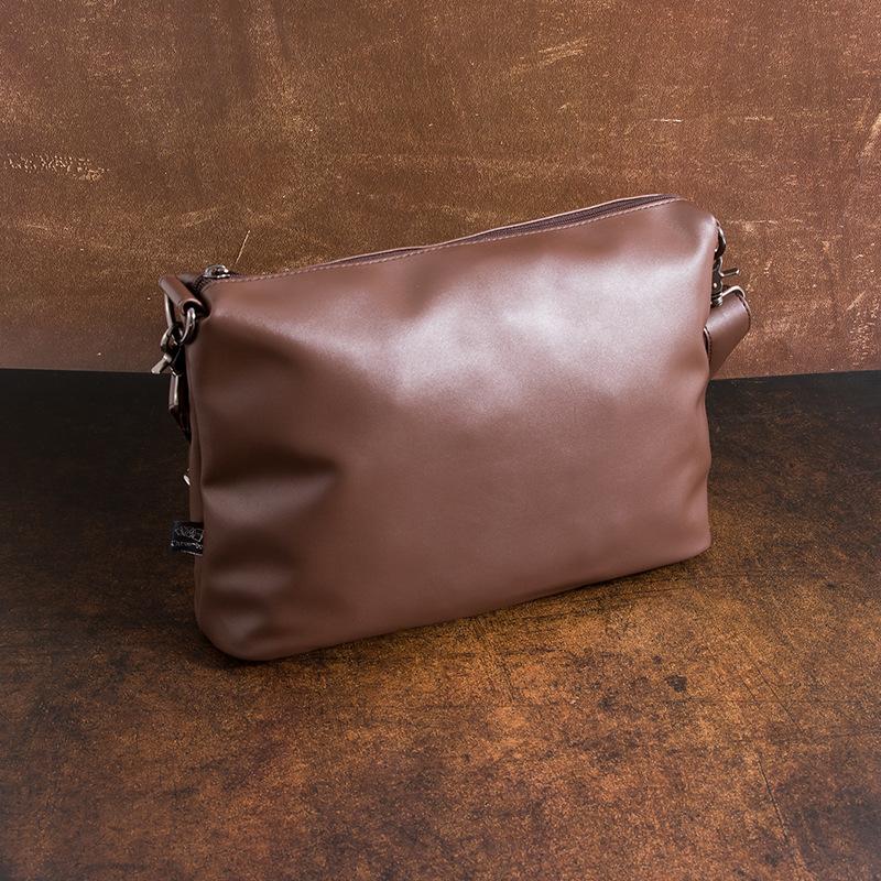 

Вместительная сумка через плечо Мужская одноплечевая сумка Модная официальная мужская сумка Повседневная сумка для поездок на работу темно-коричневого