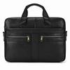 Men's Business Briefcase Fit 15" PC Genuine Leather Handbag Real Leather Male Laptop Handbag A4 Office Man Crossbody Bag
