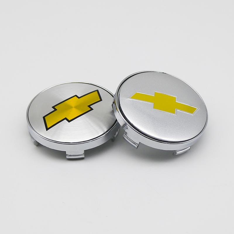 4pcs 3D For Chevrolet 56mm 60mm Car emblem Wheel hub Center Cap Badge covers sticker Decals Styling accessories