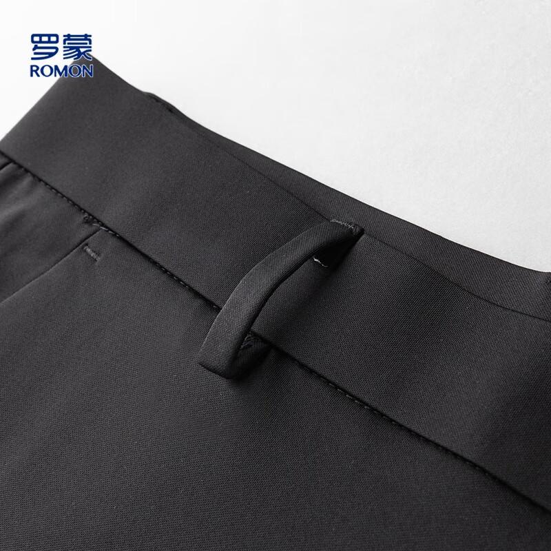 Luomeng Men's Ice Silk Silk Blend Straight-Leg Casual Trousers