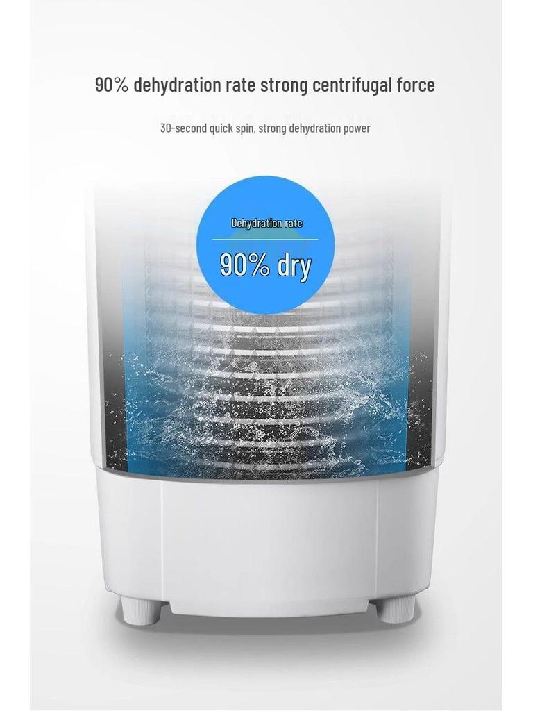 Mini-Schleudertrockner mit reinem Kupfermotor - Edelstahl, Große Kapazität, Ideal für Wohnheime und Mietwohnungen